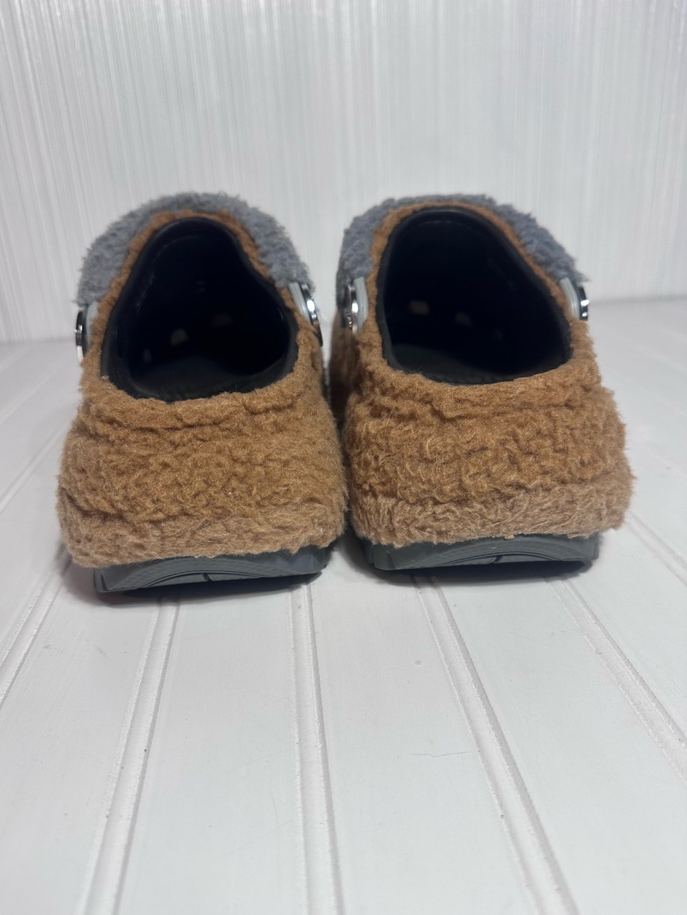 Crocs x Lil Nas X platform Mega Crush clogs brown Sherpa women’s 8 - Picture 5 of 10